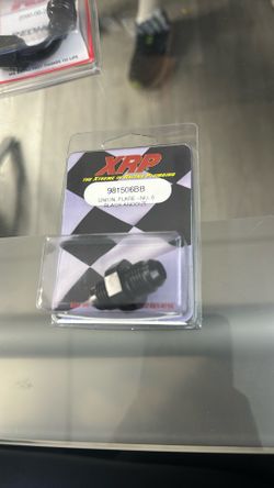 XRP Adapter Fitting Straight 6 AN Male to 6 AN Male Aluminum- Black Anodize 