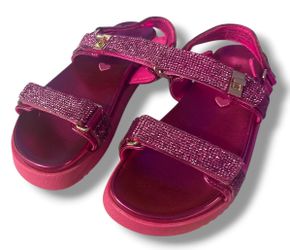 Steve Madden Hot Pink Rhinestone Sandals Size 3