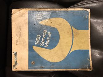 1969 Plymouth Service Manual. Large, thick and complete. Nice condition.