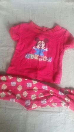 9 - 12 month Mickey pajamas