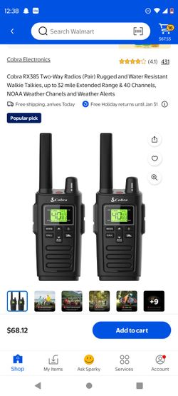 Cobra Walkie Talkies