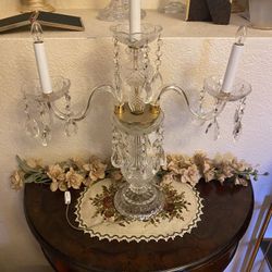 Antique Vintage Crystal Lamp