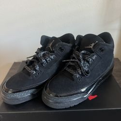 5.5 Y GS Black Cat Jordan 3s New!