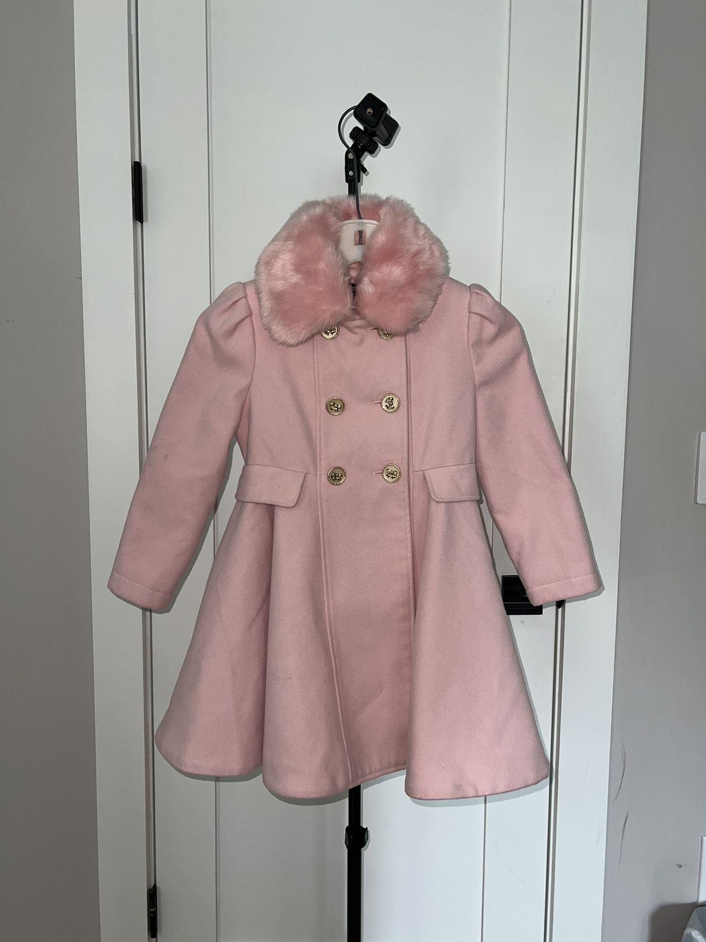 Girls Rothschild Long Jacket – Pink, Size XS (6/6X)