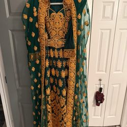 Green And Gold Dress 