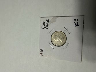 1960 Canadian Silver Dime 80%