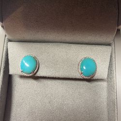 18K Turquoise earring 