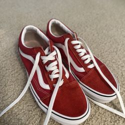 Vans Old Skool Low Unisex Sneakers Crimson / True White Men 7.0 Women 8.5
