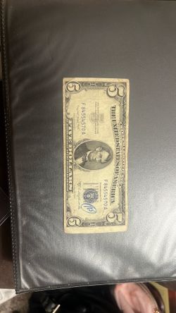 5$ silver certificate with error