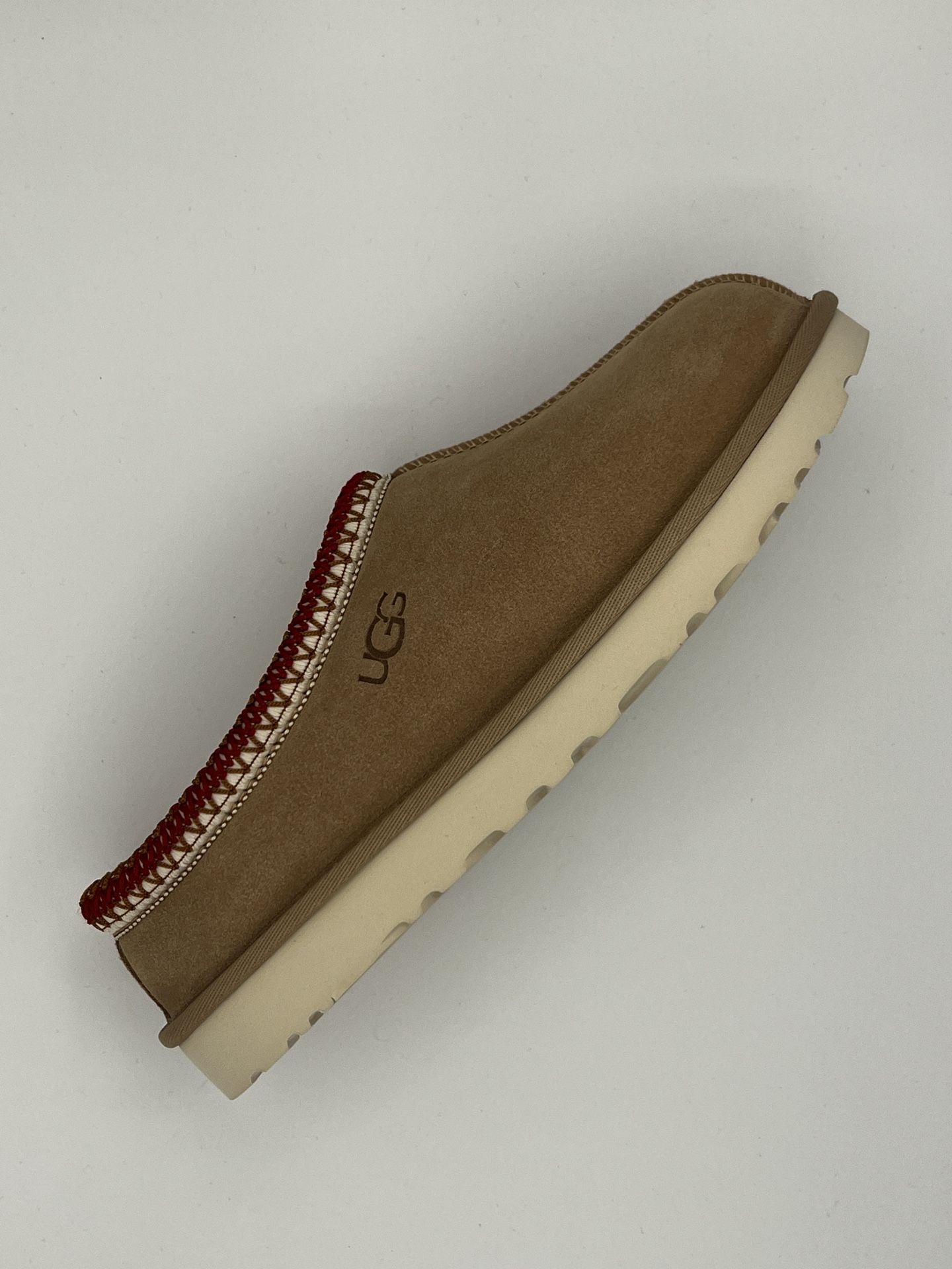 5, 9W 🎄 UGG TASMAN SLIPPER “SAND/DARK CHERRY” 5955-SNDD **ONHAND**
