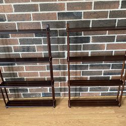 The Bombay Company Pair of Wood Display Shelves