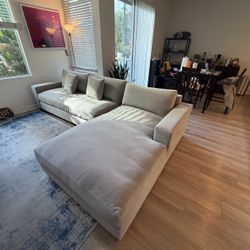 Custom Sofa Club Cloud-Style Sectional w/ Oversized Chaise