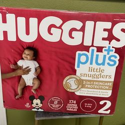Huggies Little Snugglers Plus diapers174  size 2