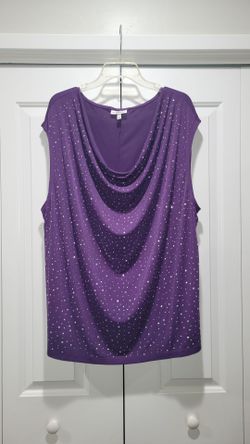 Plus Size 2X women's top sleeveless purple Excellent Condition PRICE Is Firm Cash Only