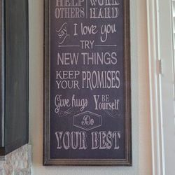 Family Rules Sign