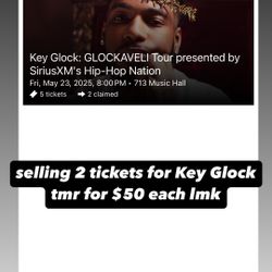 Key Glock tickets 