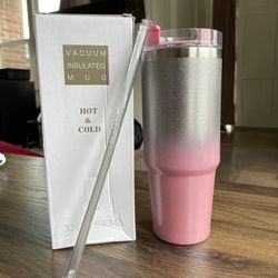Brand New Glitter Gradient Pink Stainless Steel 30oz Tumbler