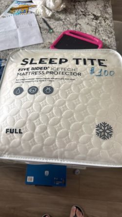 Sleep Tite 5 Sided Icetech Mattress Protector Full Size! New