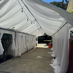 White Chiffon Drapes