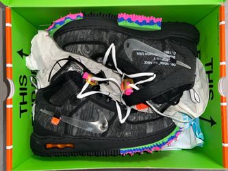 Off-White Black Nike Air Force 1 Mid Size 11