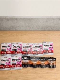 BULK LOT OF 144 ENERGIZER AND DURACELL AAA and AA BATTERIES