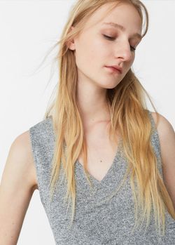 Mango Metallic Knit Top