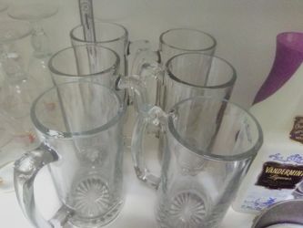 24oz sturdy glass mugs