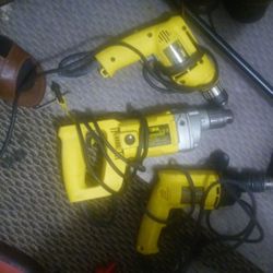 Set of dewall hammer ,1/2 and regular 1/2 drill set of 3