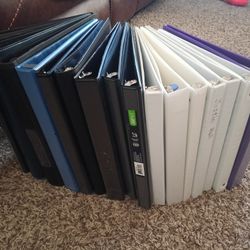 Lot of 17 1/2 inch and Larger 3 ring Binders School Supplies