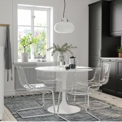 IKEA Tobias Acrylic Clear Chairs  