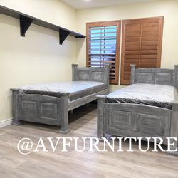 2 Twin Beds And 2 Mattresses
