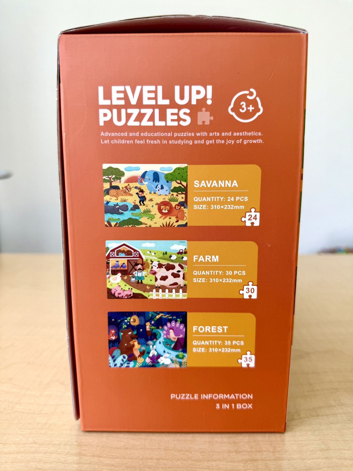 3 Puzzles Set,24, 30, 35 Pcs