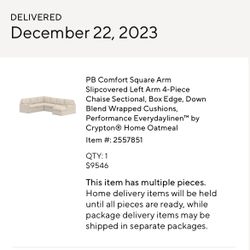 Pottery Barn Sectional 