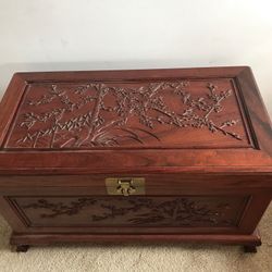 Beautiful Carved Rosewood Chest