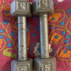 Dumbbells/Hand Weights-5 Pounds Each