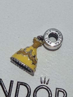 Pandora EnchantingBeauty & The Beast Belle Yellow Gown Dress Charm