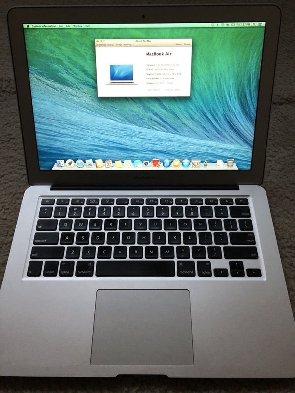 2011 MacBook Air 13inch 2.13ghz 4gb ram 256gb ssd