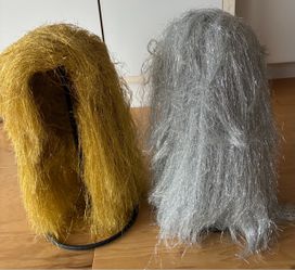 2 Wigs-One gold and One silver. Buy both for $25 or $15 each. (Stands not included but can buy both wrought iron stands for $20 or $15 each).