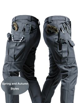 New Mens Tactical Cargo Multi Pocket Pants