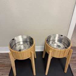 Dog Bowl Stand with Water Bowls