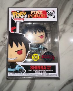 Funko POP Fire Force Shinra With Fire #981 GITD BoxLunch Exclusive