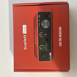 Focusrite Scarlett Solo 3rd Gen USB Audio Interface for Guitarists, Vocalists, Podcasters or Producers to record and playback studio quality sound