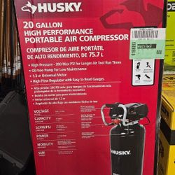 Husky 20 gallons 200psi air compressor