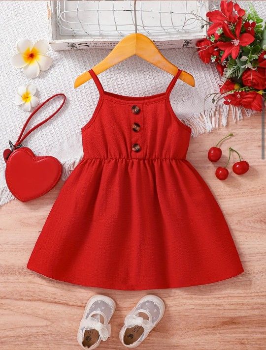 Girls' Red Sundress