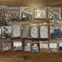 Mixed Bead and Jewelry Supply Lot - Multi Color