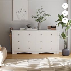 White 6-Drawer Double Dresser - Excellent Condition!