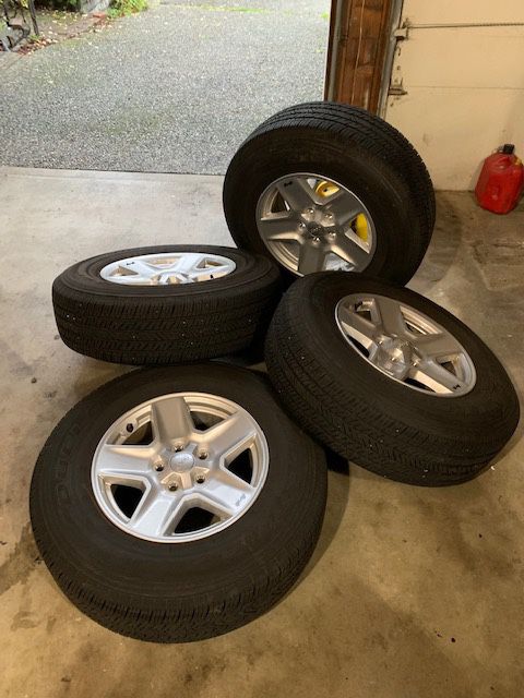 Jeep Wrangler sport wheels and tires for sale LIKE NEW