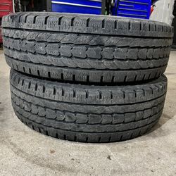 Two - LT225/75/16 Firestone Winterforce LT Tires