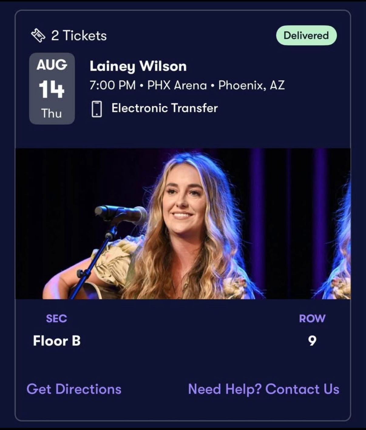 2 Lainey Wilson tickets