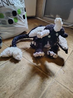 Handmade purple & blue dragon.